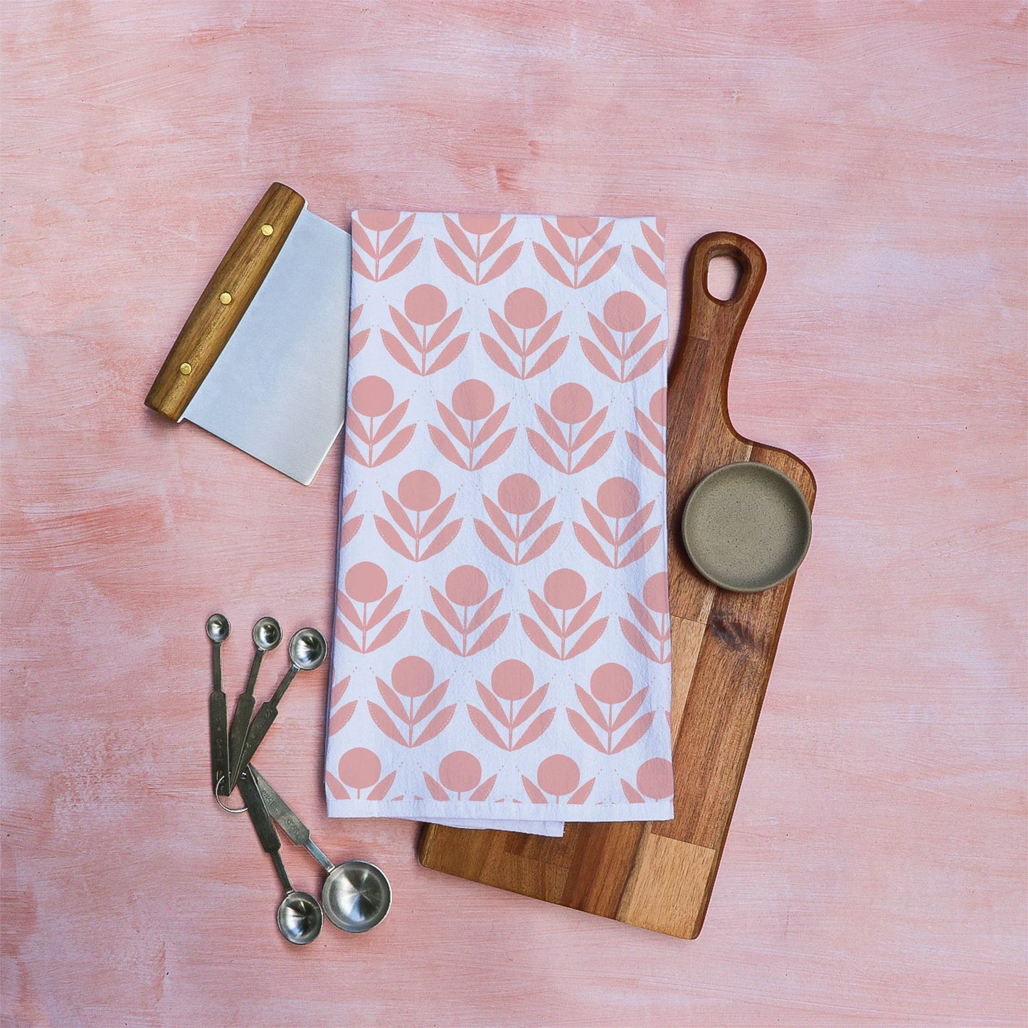 Cotton Tea Towel in Scandinavian Floral, 3 Colors - La Vie Est Belle