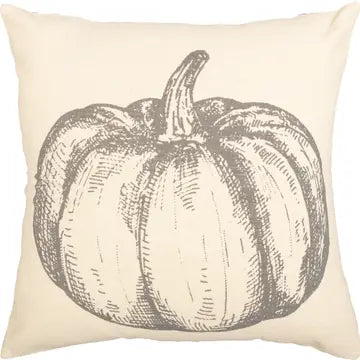 Sketched Pumpkin Pillow