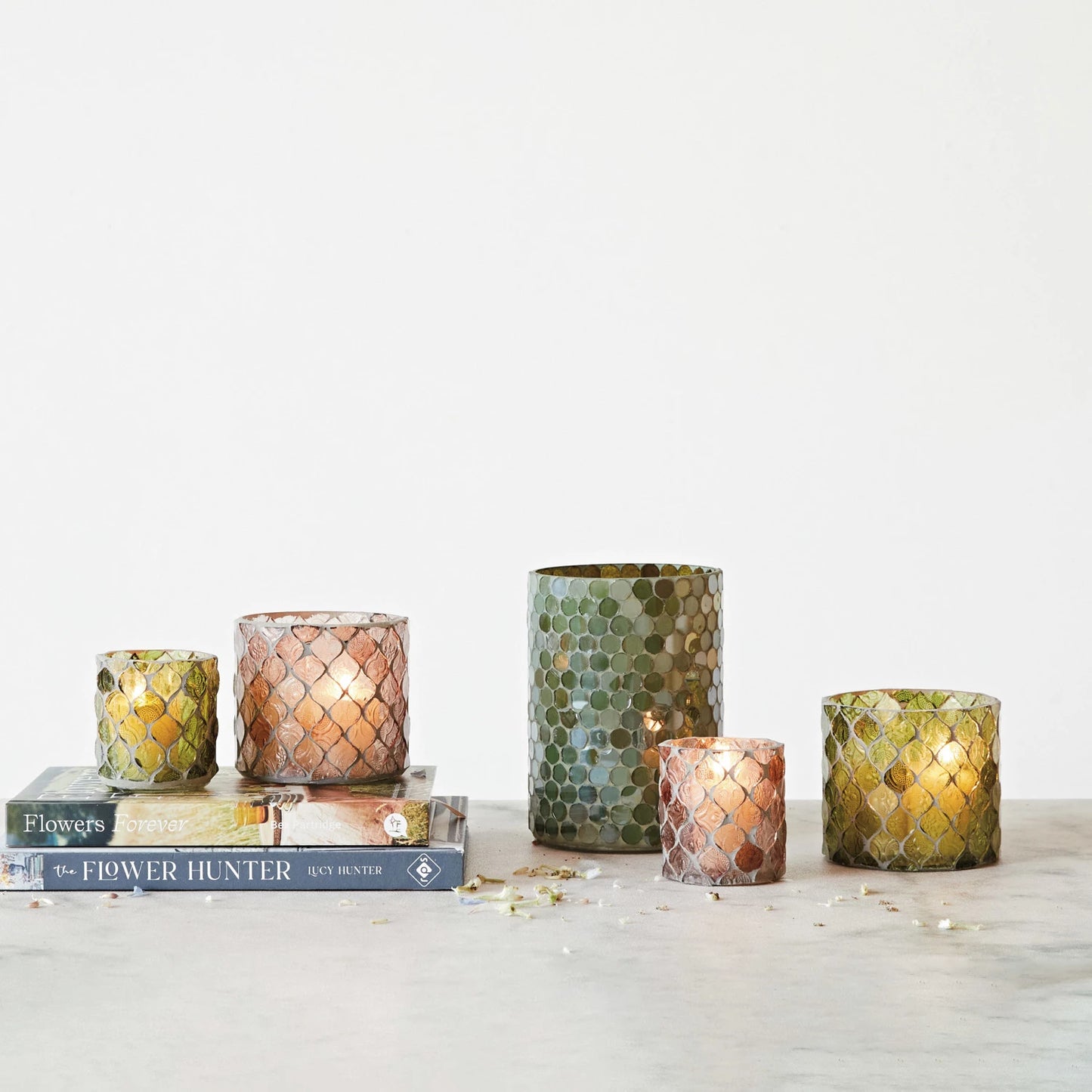 3" Recycled Glass Mosaic Tealight/Votive Holder