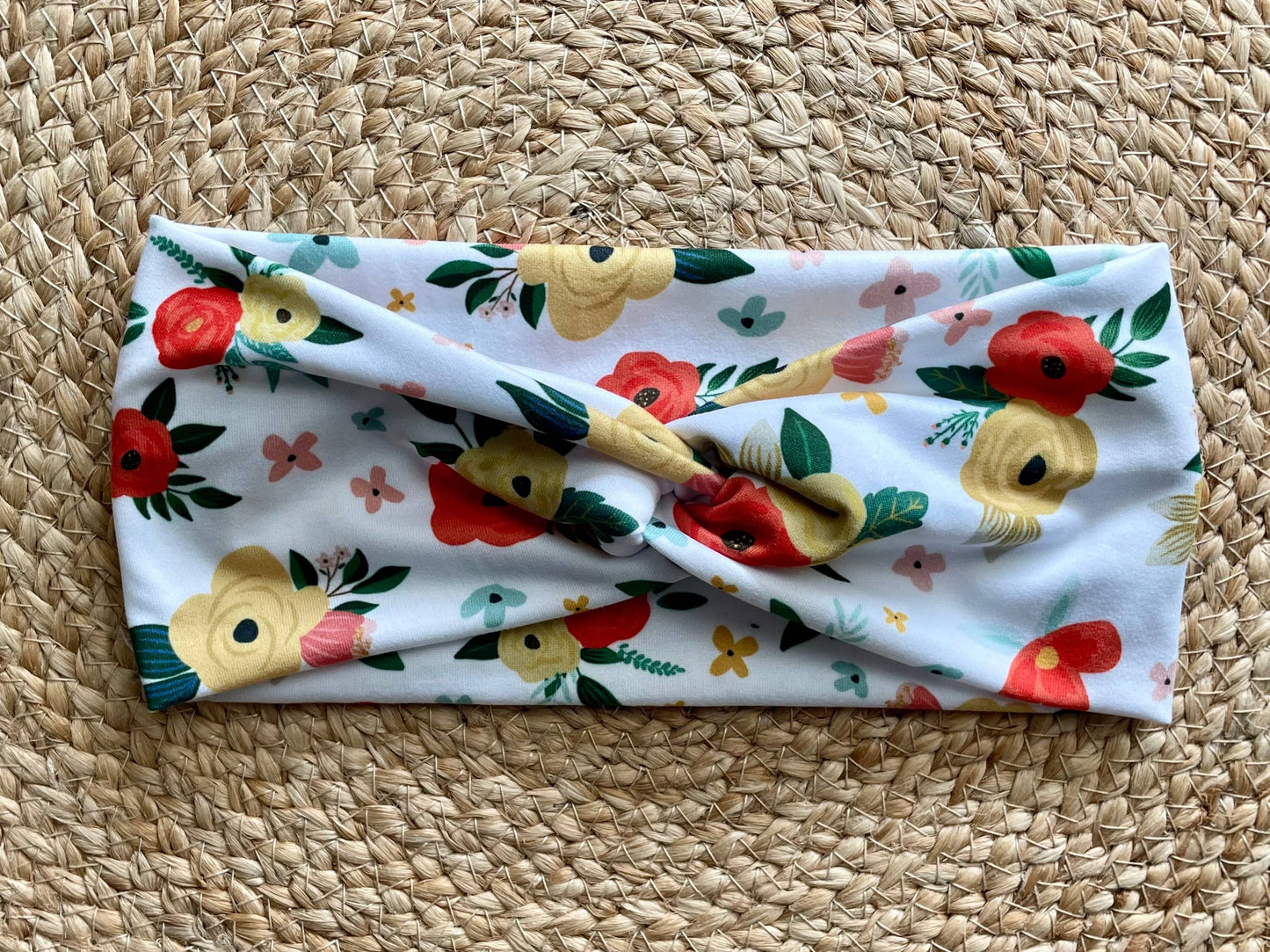 Patient Floral Knit Twist Headband