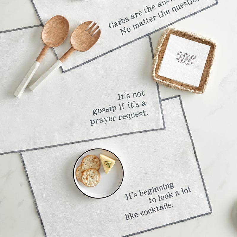 Face to Face Cocktail Napkin - Girl Asks Salad - La Vie Est Belle