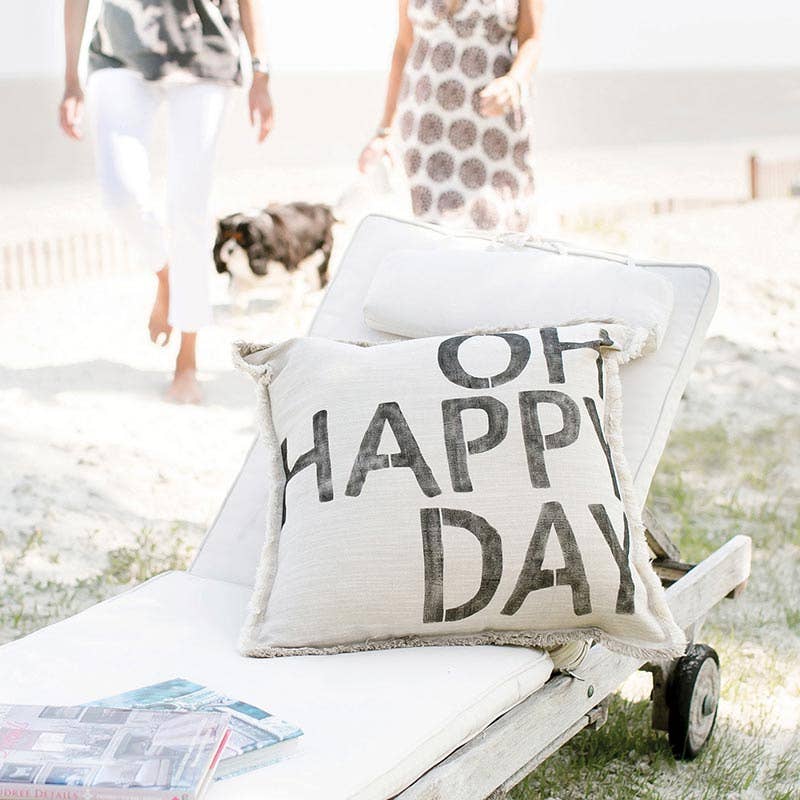 Face To Face Euro Pillow - Oh Happy Day - La Vie Est Belle