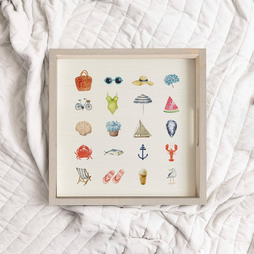 Favorite Summer Things Wooden Serving Tray - La Vie Est Belle