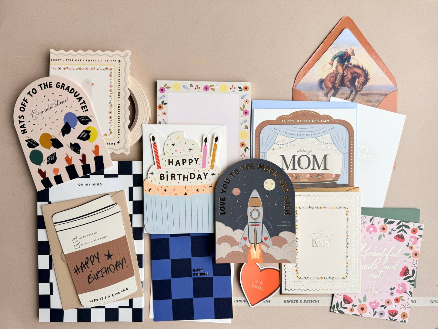 Hats Off Graduation Arch Greeting Card - La Vie Est Belle