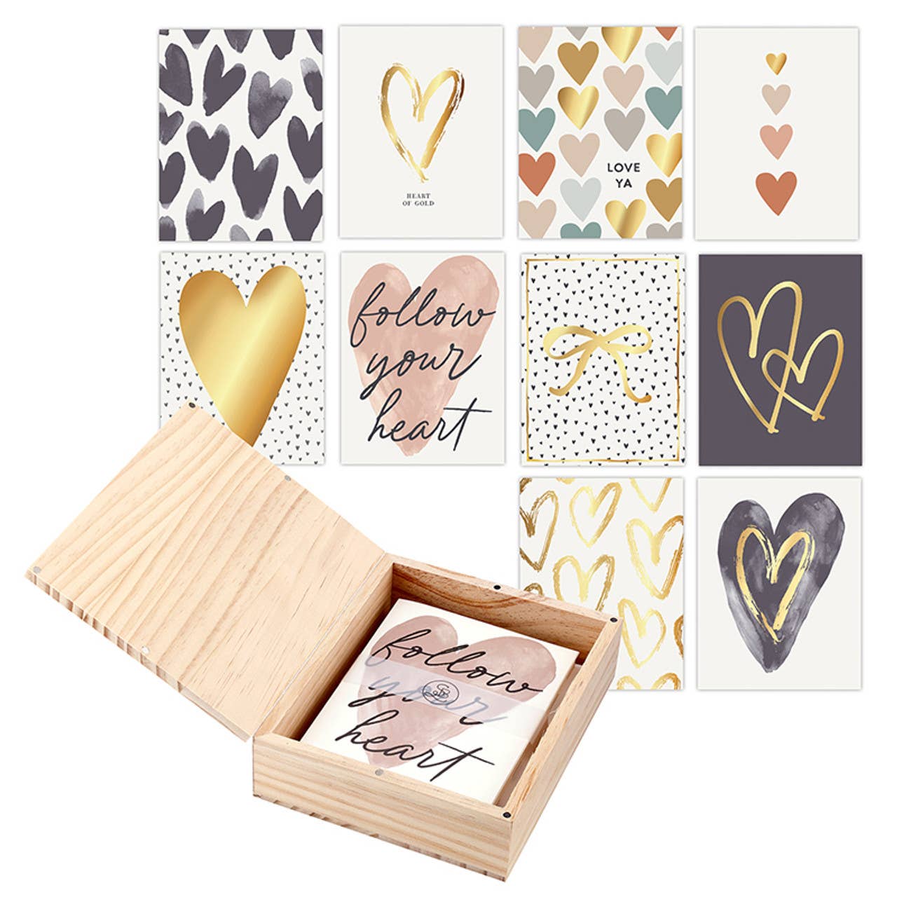 Hearts Boxed Greeting Cards - La Vie Est Belle