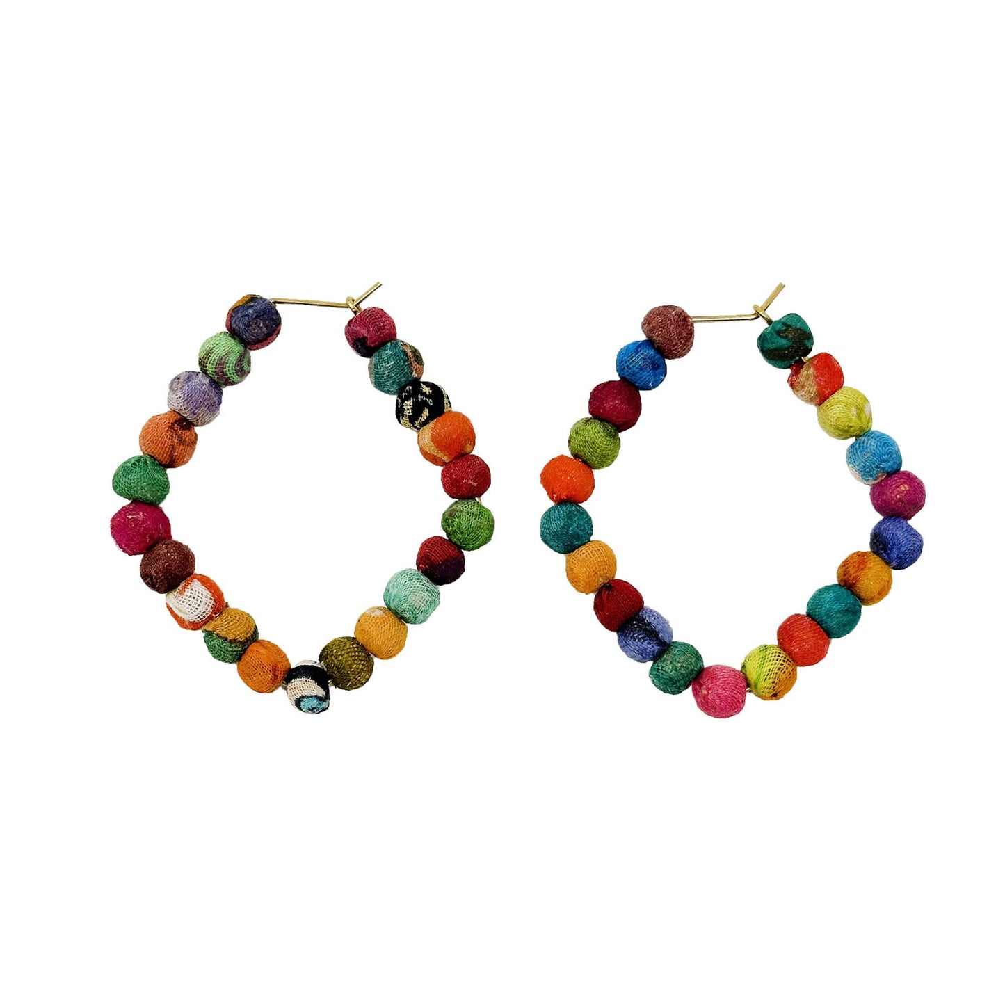 Kantha Diamond Hoops - La Vie Est Belle