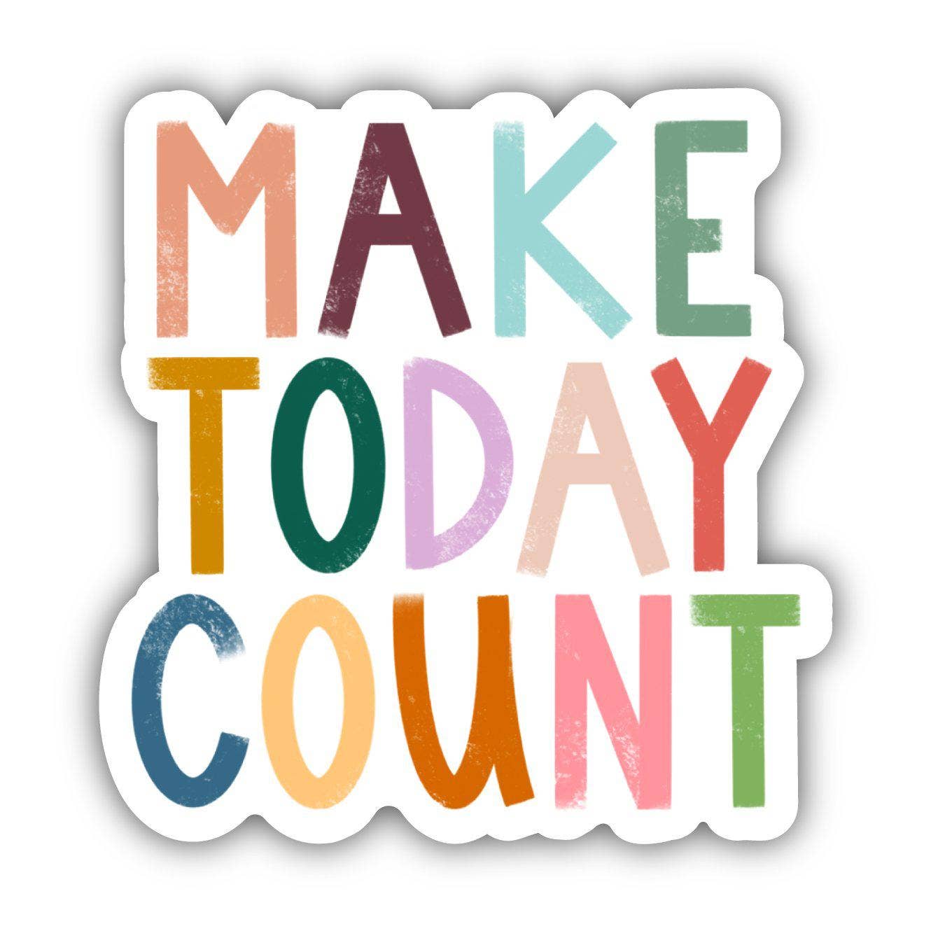 Make Today Count Positivity Lettering Sticker - La Vie Est Belle