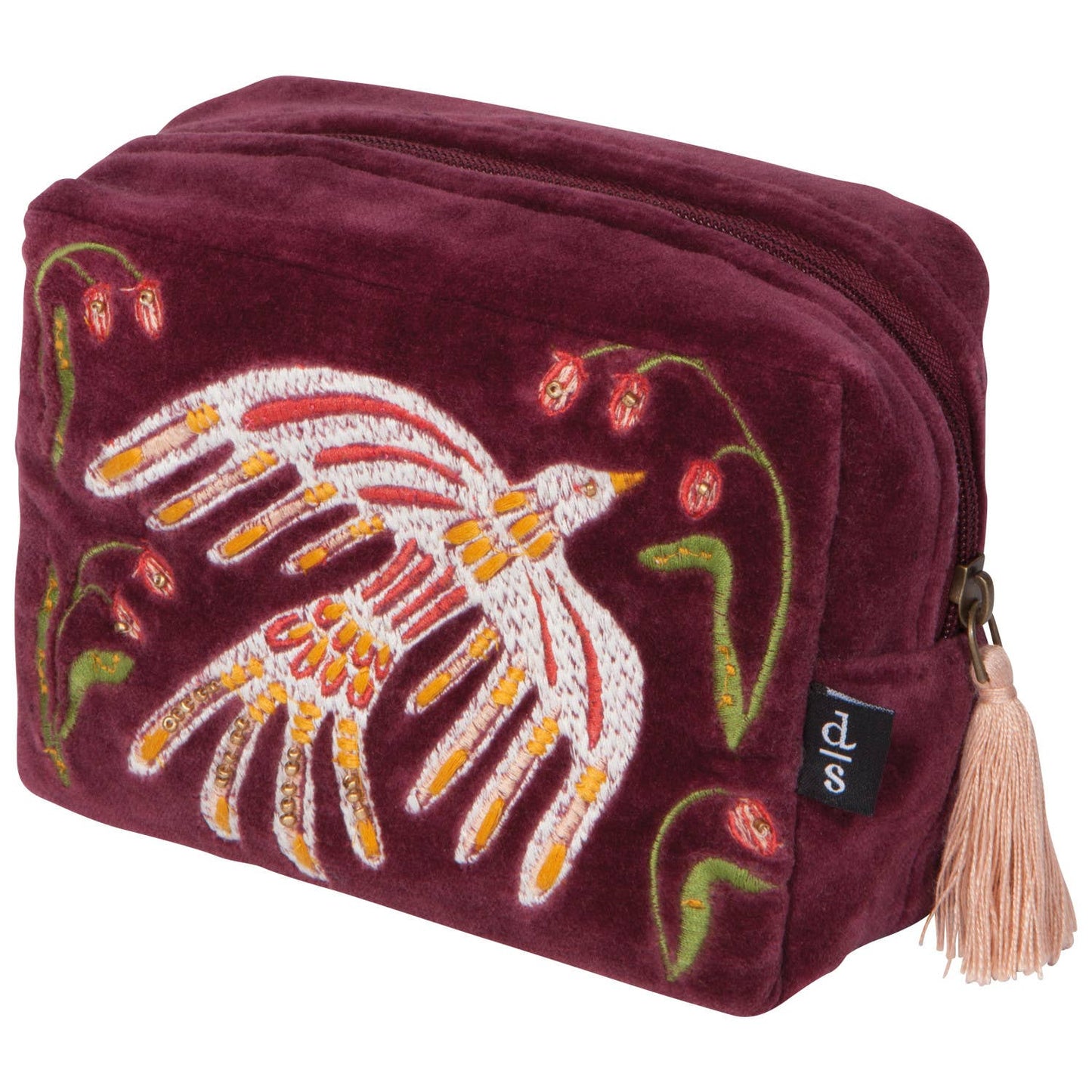 Plume Embroidered Pouch - La Vie Est Belle