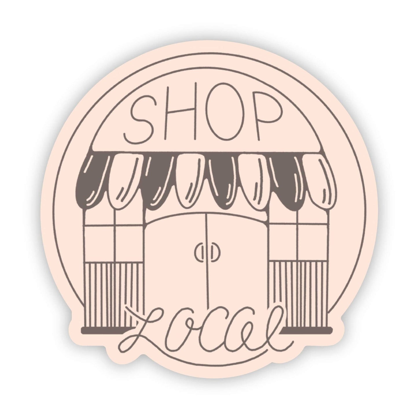 "Shop Local" Pink Sticker - La Vie Est Belle