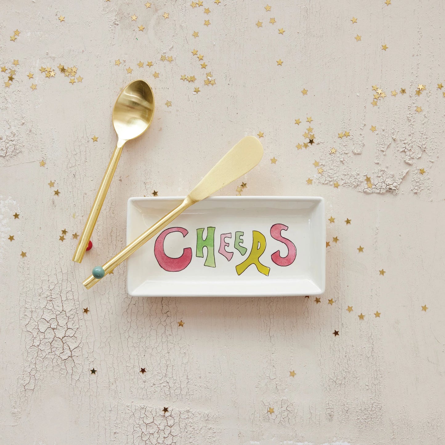 "Cheers" Stoneware Dish