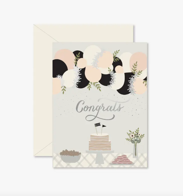 Balloon Garland Wedding Card