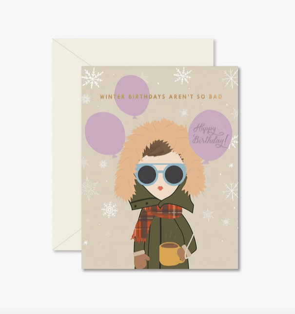 Birthday Parka Greeting Card - La Vie Est Belle