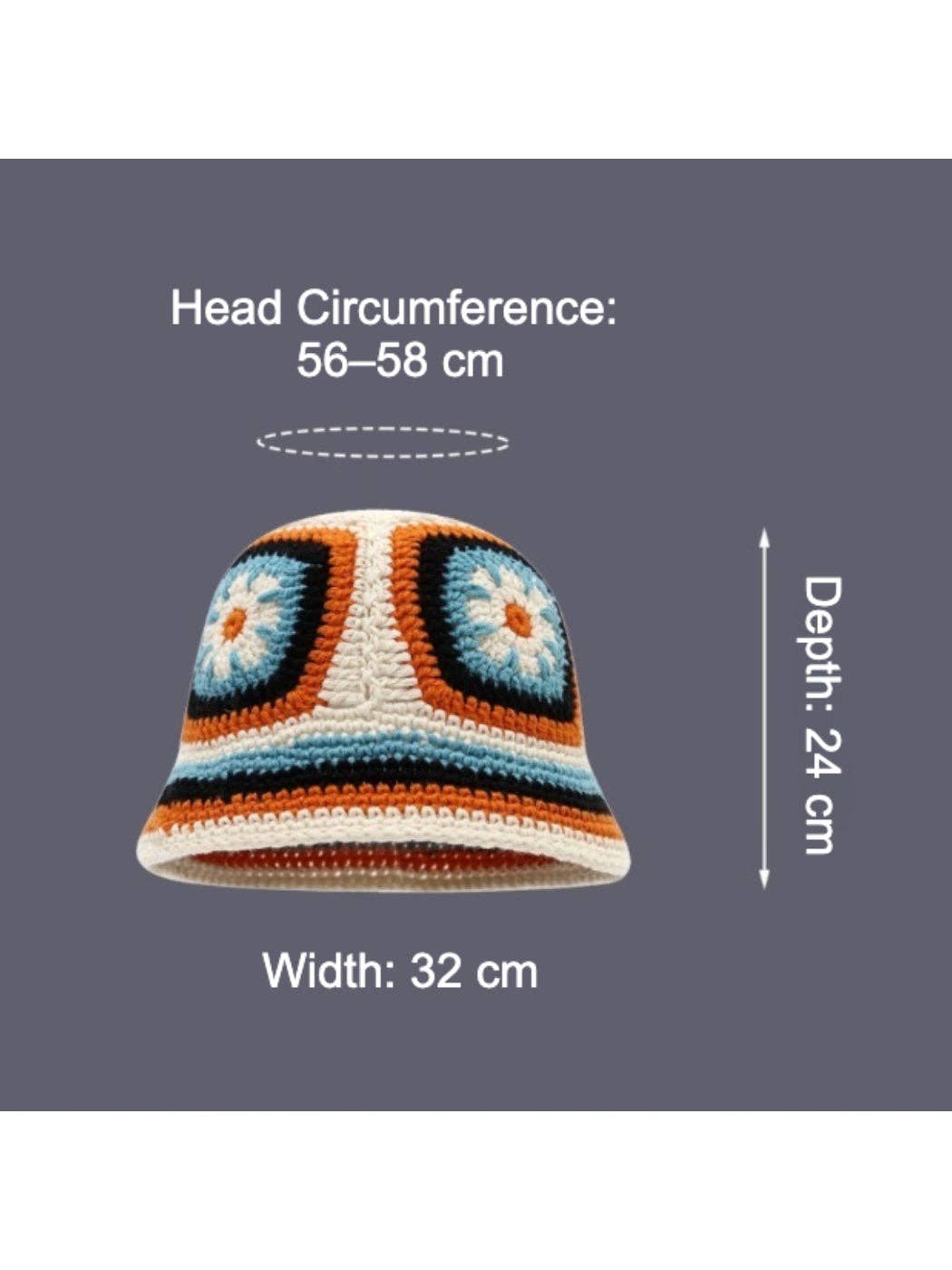 Haila - Vintage Floral Crochet Bucket Hat
