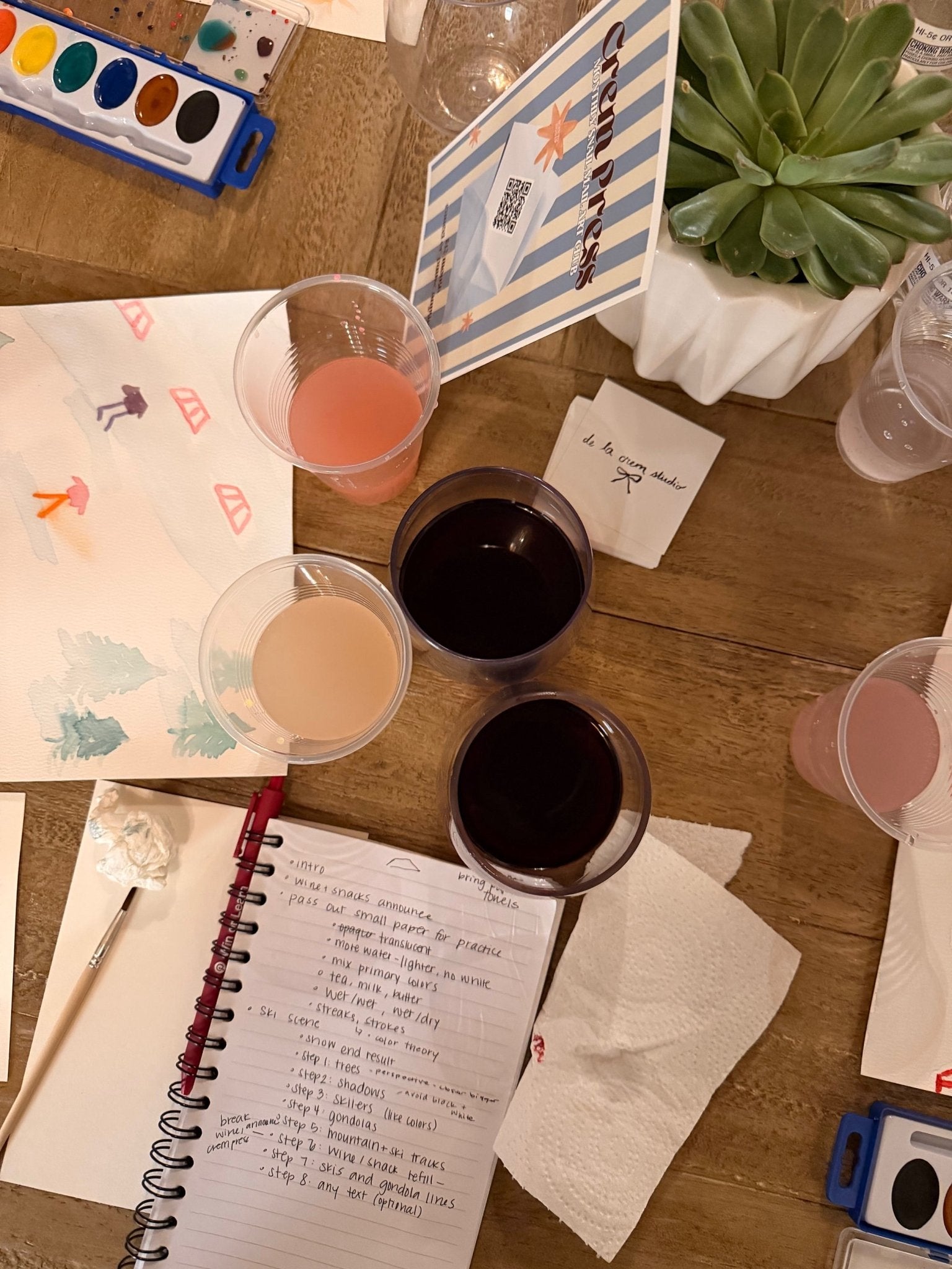 04/02/26 Spring Watercolor & Sip with De La Crem Studio - La Vie Est Belle