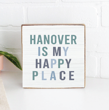 Personalized "Lake Elmo is My Happy Place" Decorative Wooden Block