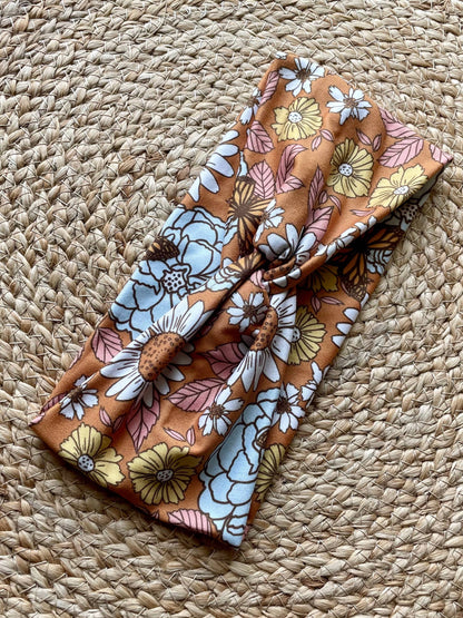 Golden Girl Pumpkin Spice Knit Twist Headband