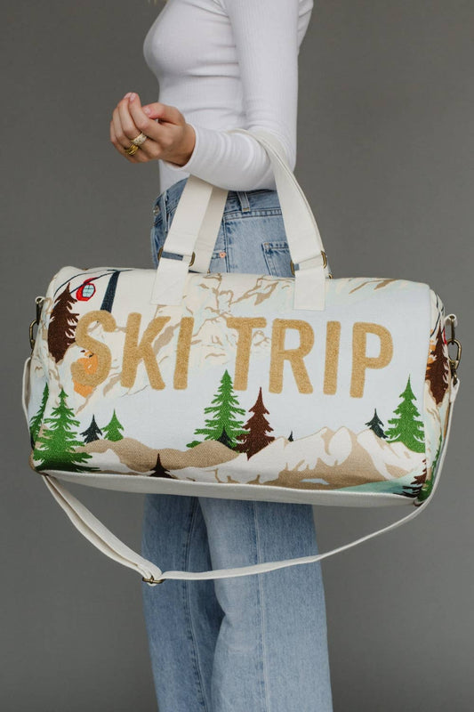 Lt. Blue Ski Trip Scene Duffel