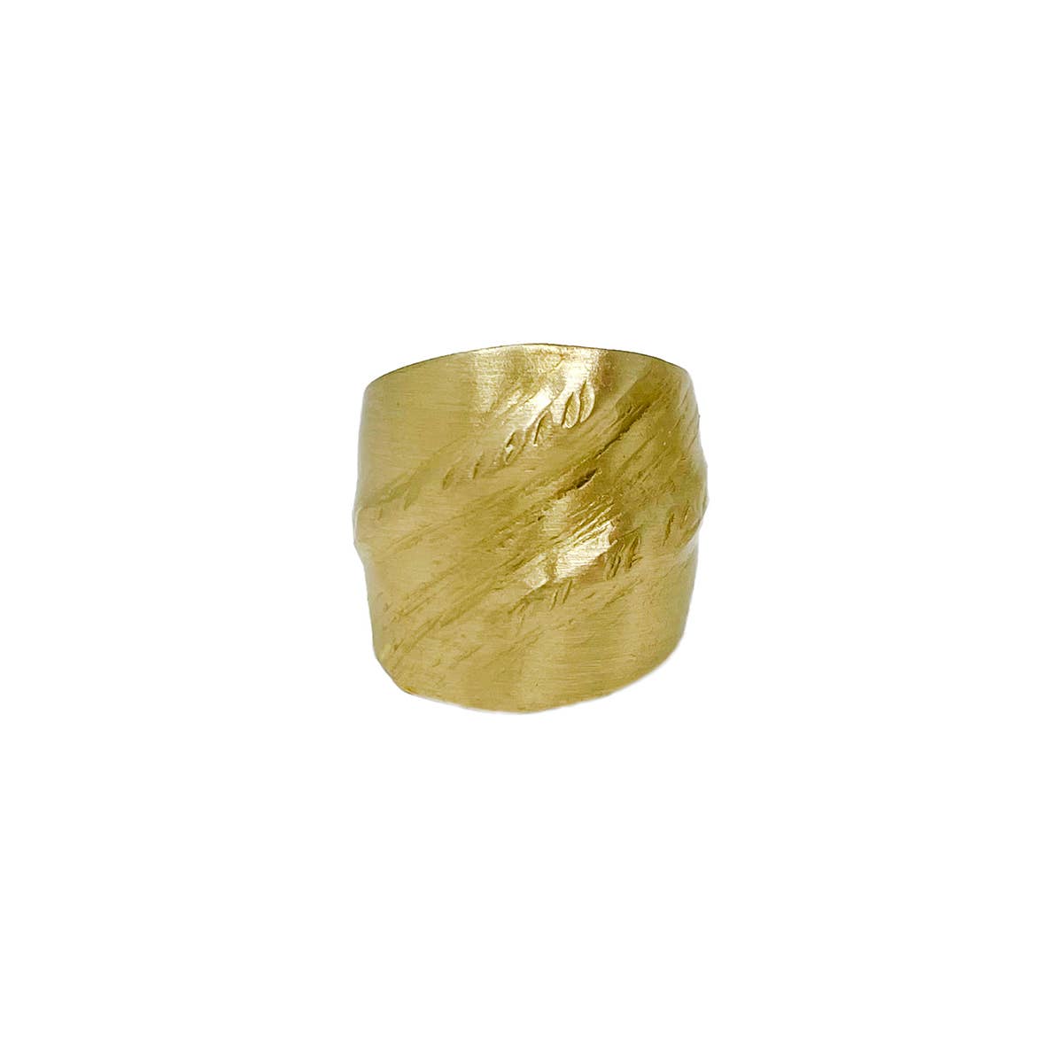 Diagonal Textured Ring - Gold