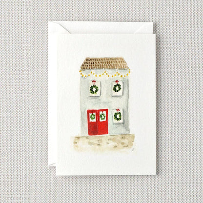 Red door house mini notecard