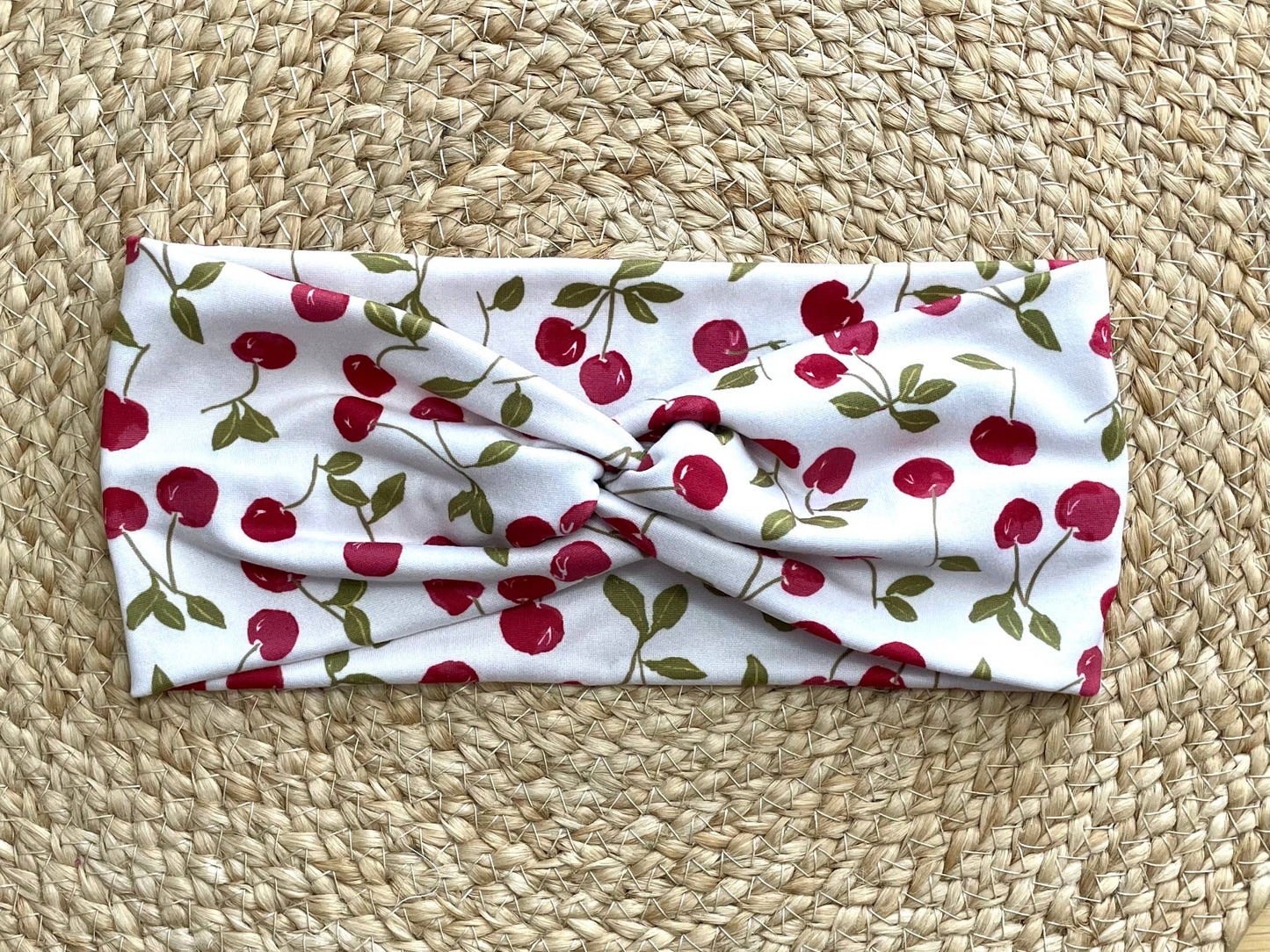 Cherries on Cream Knit Twist Headband