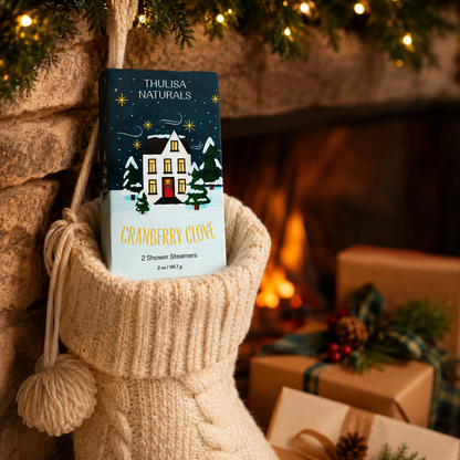 Cranberry Clove Shower Steamers — Holiday Spice Gift Set