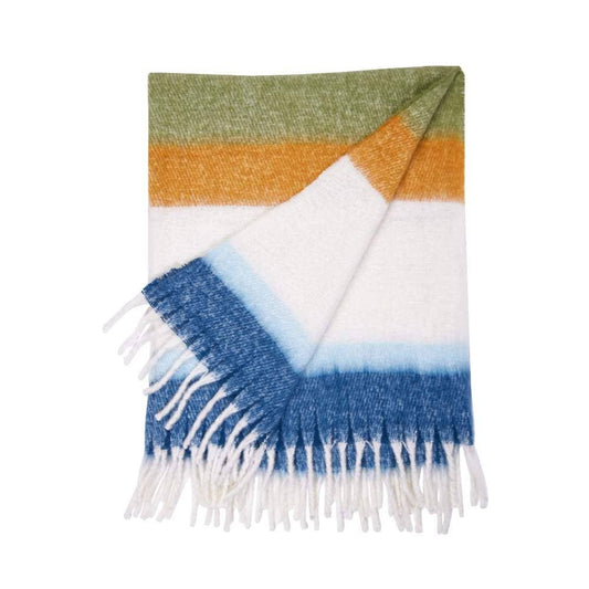 Navy Green Cuddle Throw