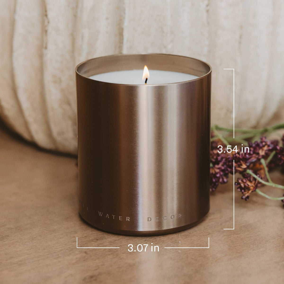 Warm and Cozy 10 oz Soy Candle, Metallic Jar