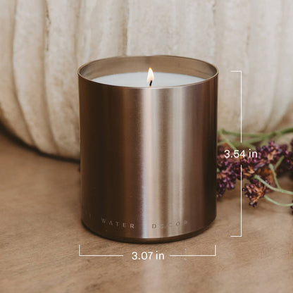 Warm and Cozy 10 oz Soy Candle, Metallic Jar