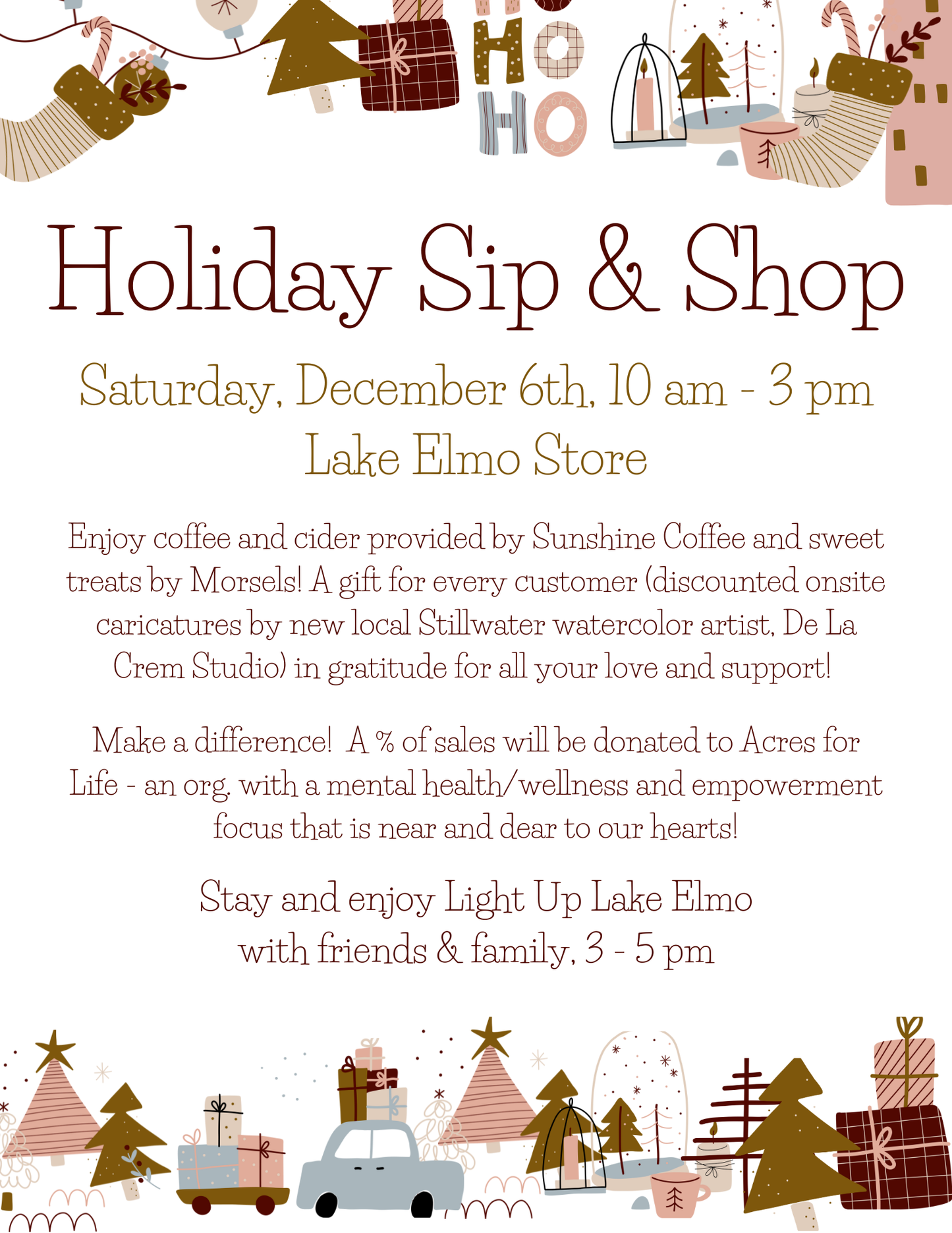 12/06/25 Holiday Sip and Shop in Lake Elmo!