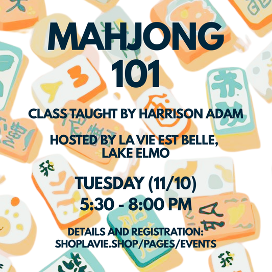 11/10/26 New to Mahjong?  Mahjong 101 Class!
