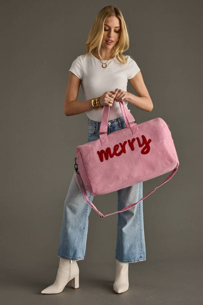 Pink & Red Merry Duffel