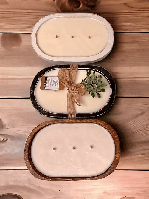 3 Wick Dough Bowl Candles - La Vie Est Belle
