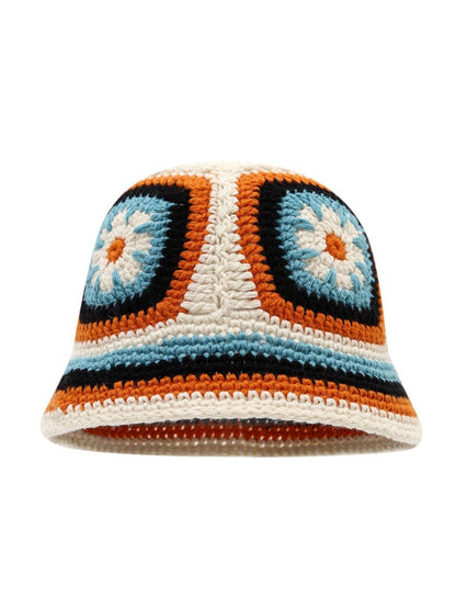 Haila - Vintage Floral Crochet Bucket Hat