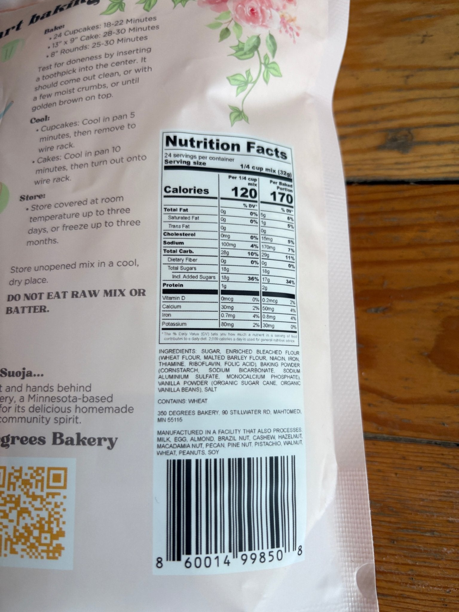 350 Degrees Bakery Cake Mix - Vanilla and Chocolate - Locally Made - La Vie Est Belle
