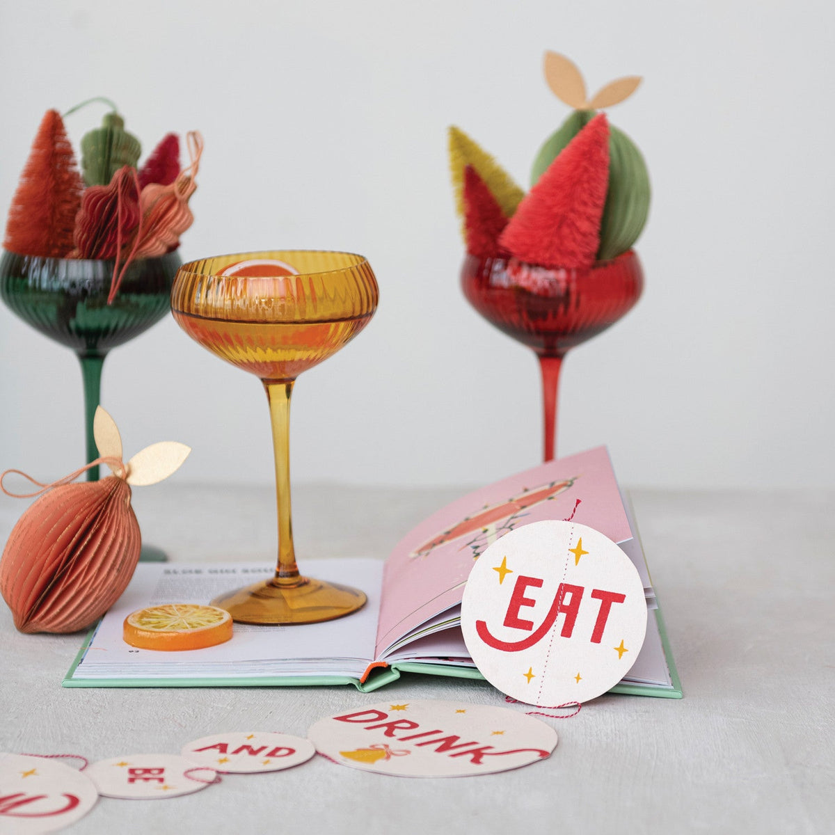 4-1/4" Round x 6-3/4"H 8 oz. Stemmed Champagne/Coupe Glass, 4 Colors - La Vie Est Belle
