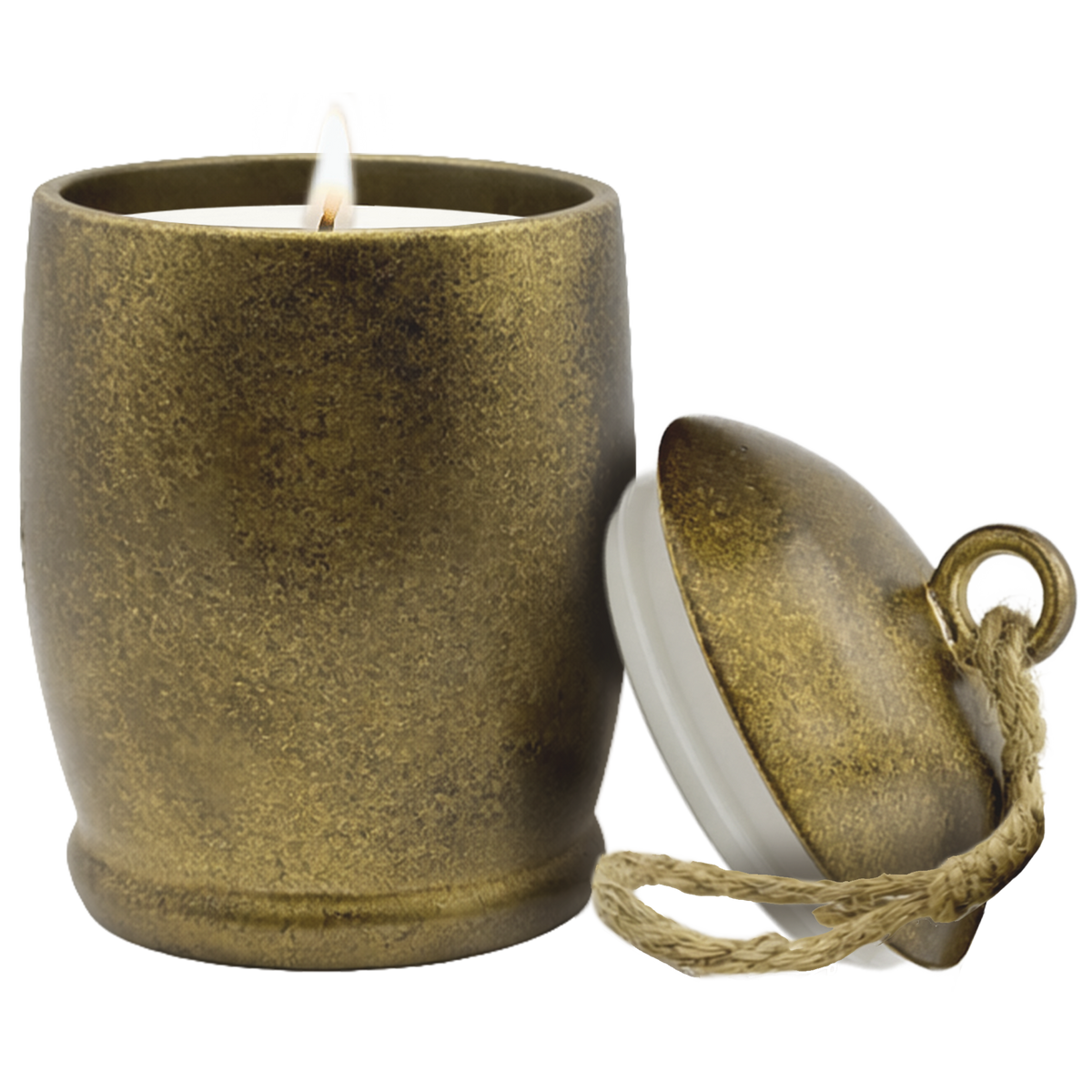 Holiday Soy Candle - 13.5 oz Antique Gold Bell Jar