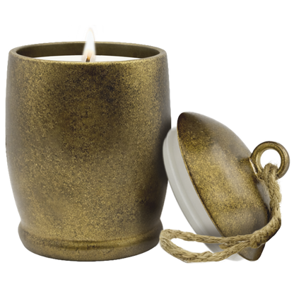 Holiday Soy Candle - 13.5 oz Antique Gold Bell Jar