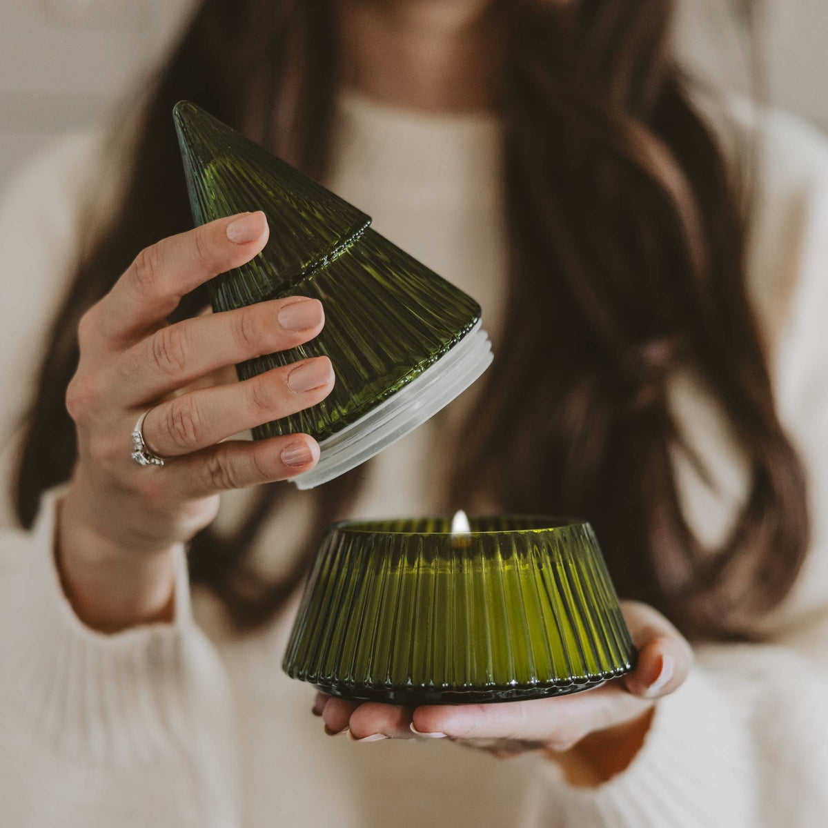 Fraser Fir Soy Candle - 8.5 oz Glass Tree Jar