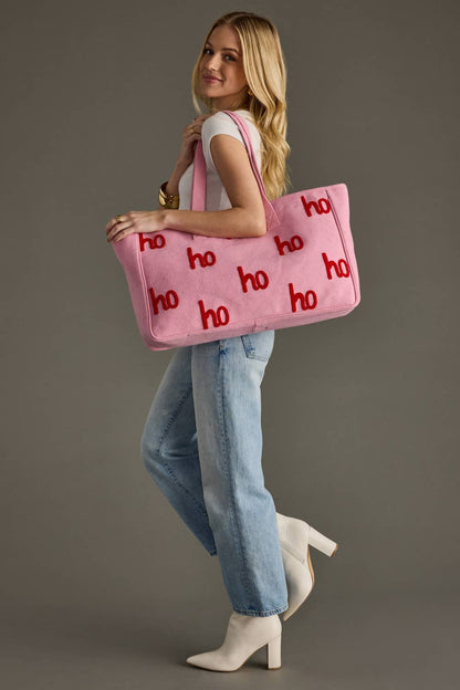 Pink & Red Ho Ho Ho Tote