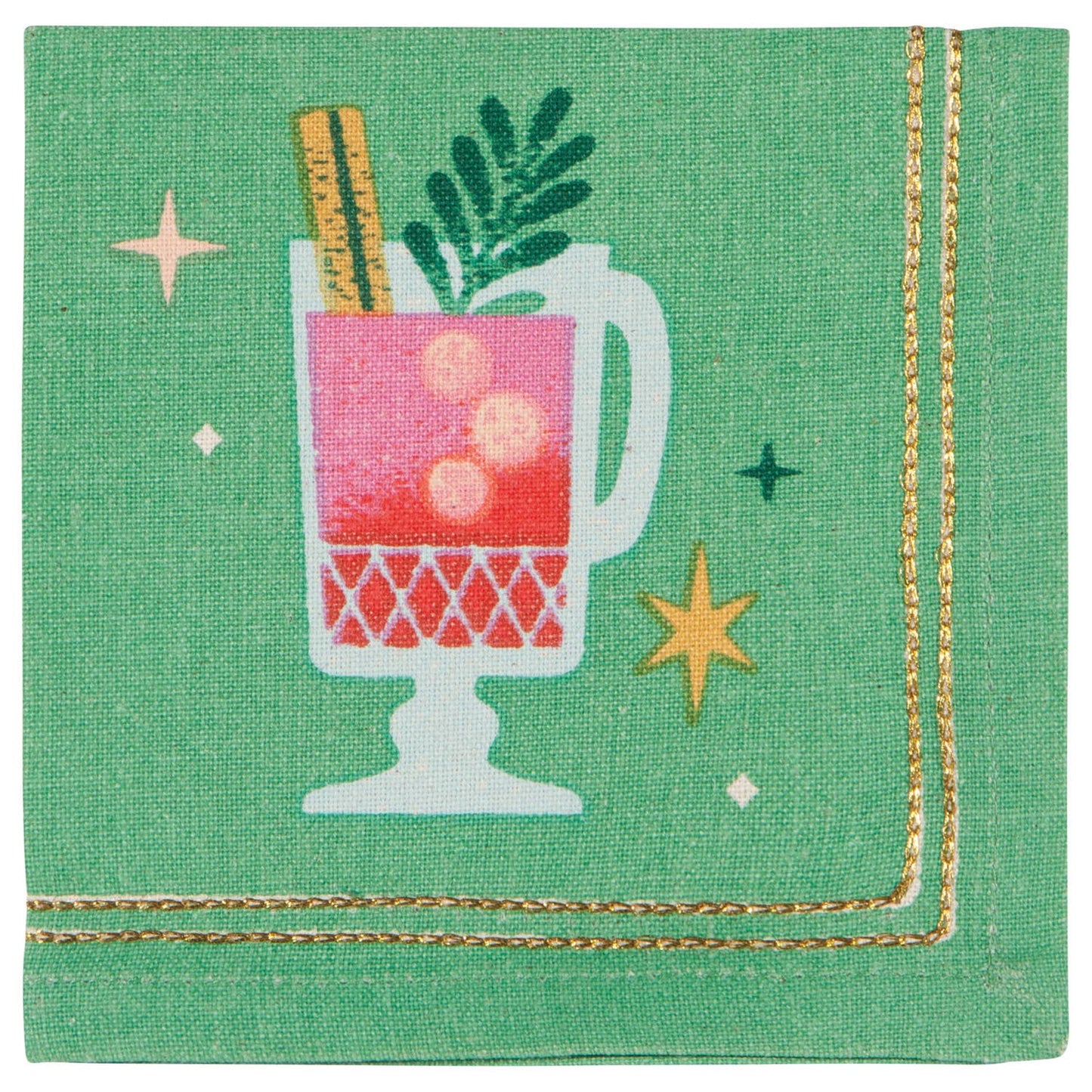 Spirits Bright Christmas Cocktail Napkins Set of 4