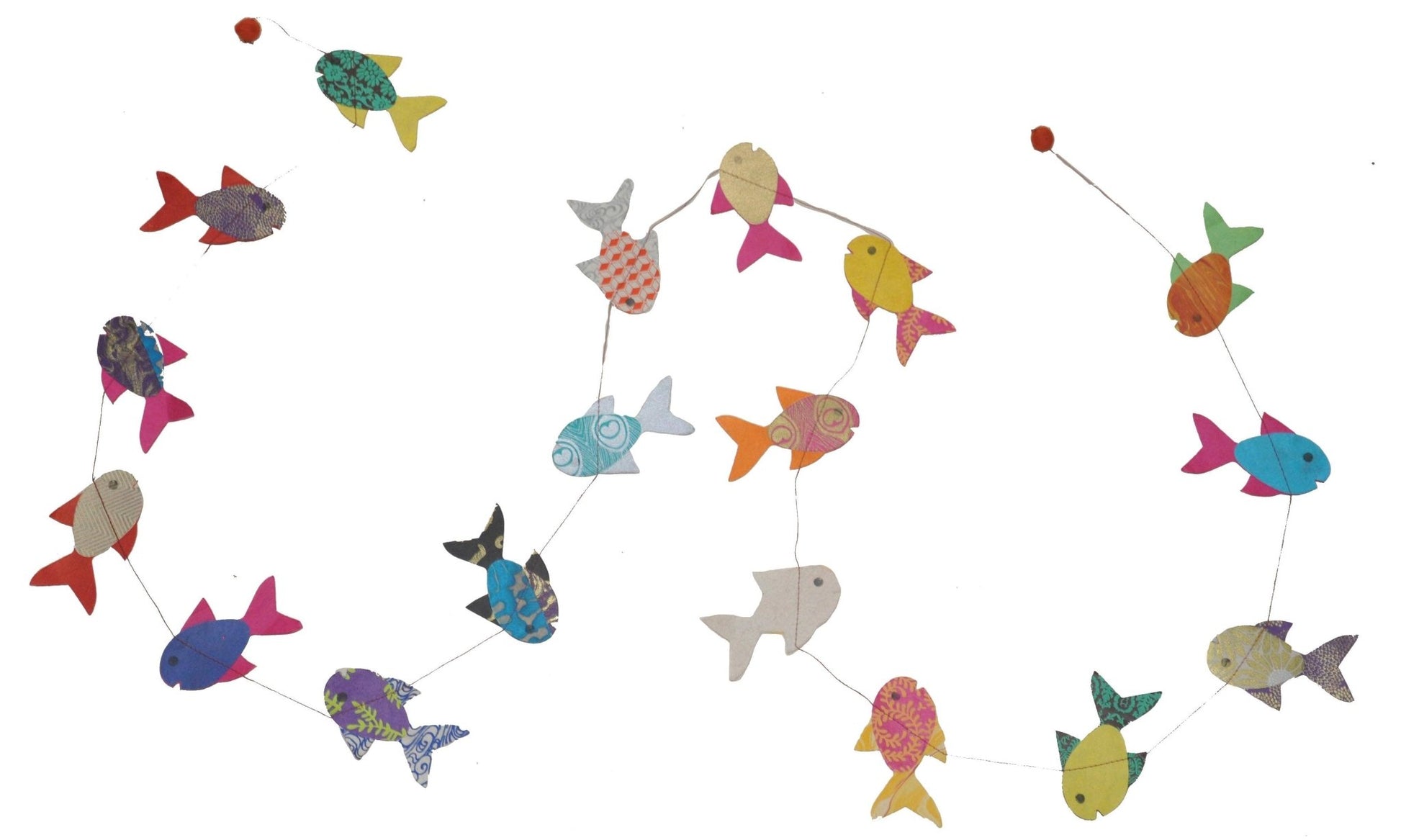 5ft Gold Fish Paper Garland - La Vie Est Belle