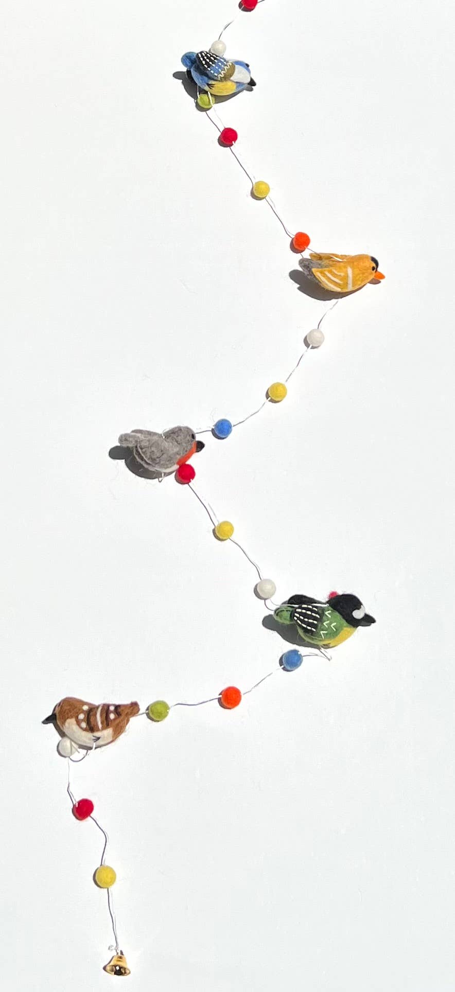 60" Felted Garland with Birds - La Vie Est Belle