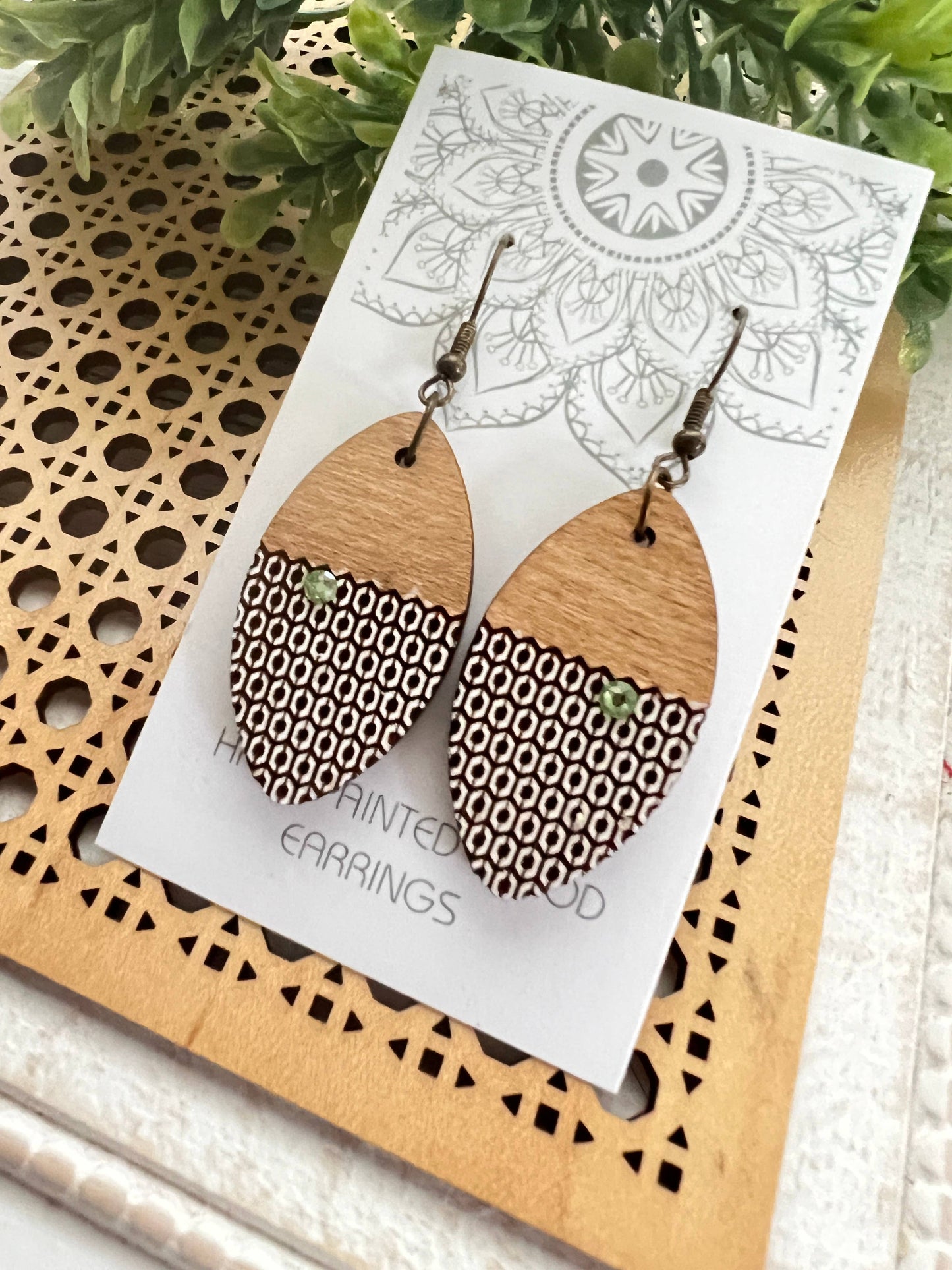 Boho Cute Hand Painted Lightweight Maple Wood 