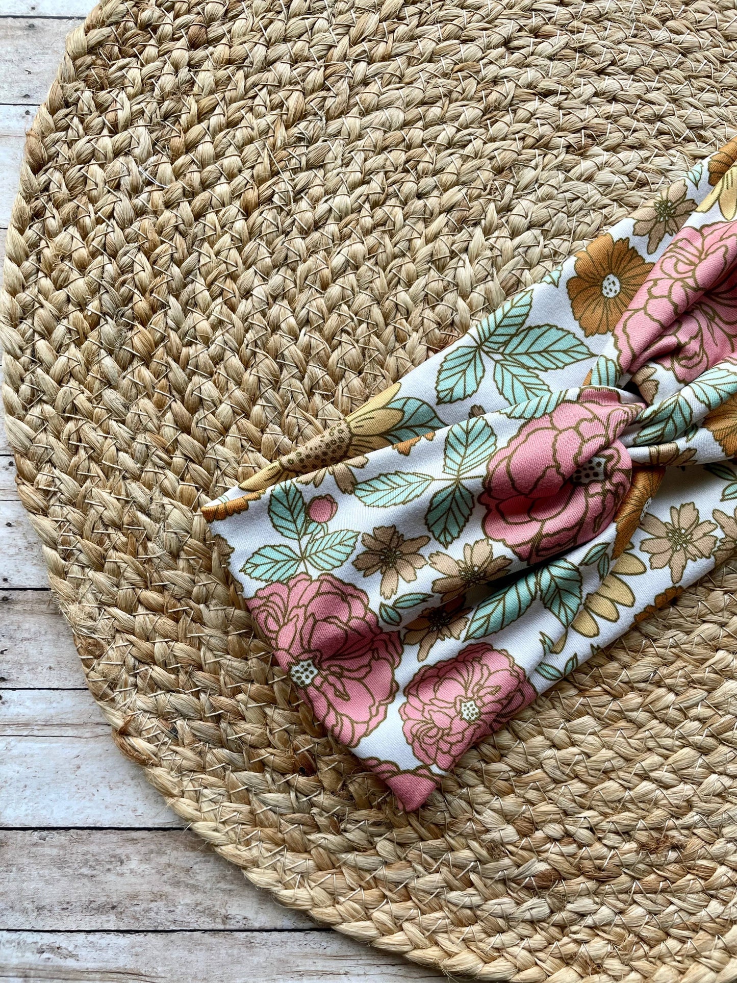 Golden Summer Knit Twist Headband