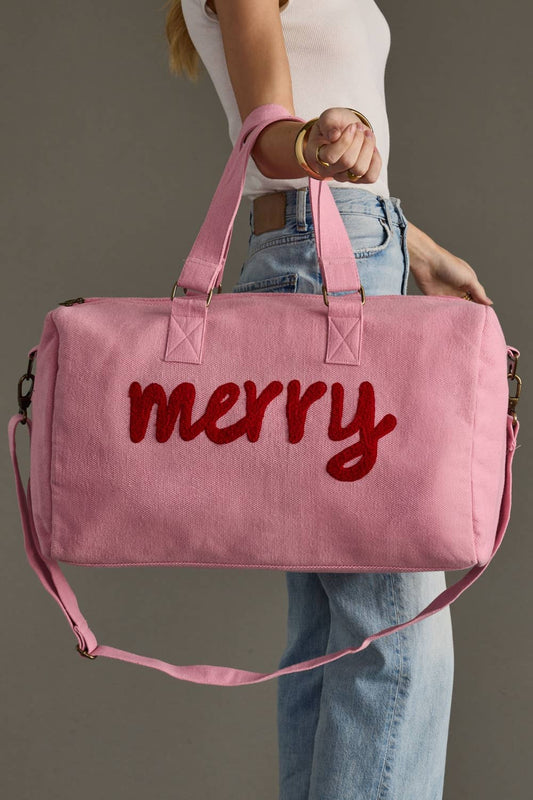 Pink & Red Merry Duffel