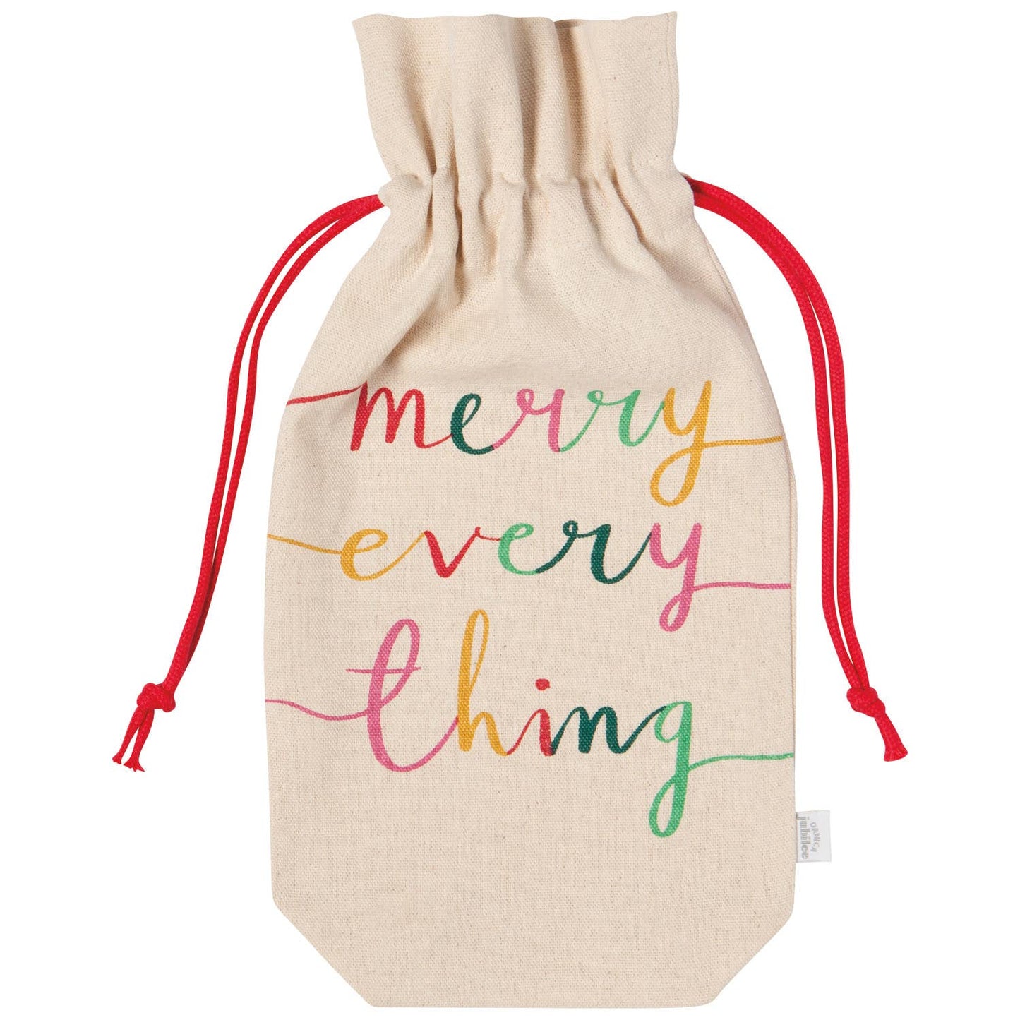 Merry Everything Christmas Wine Bags, Set of 2