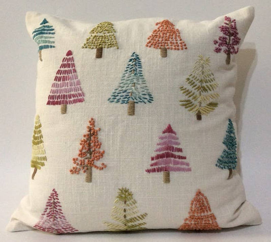 16" Pine Tree Festival Applique Pillow