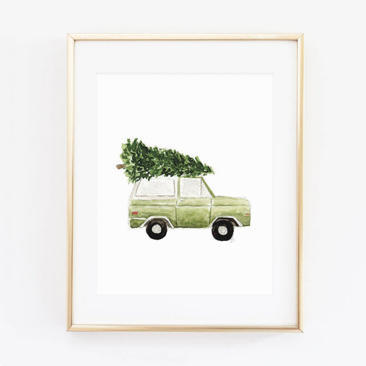 Christmas Tree Truck Art Print