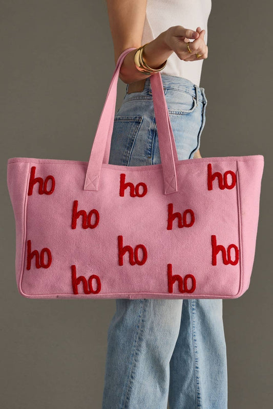 Pink & Red Ho Ho Ho Tote