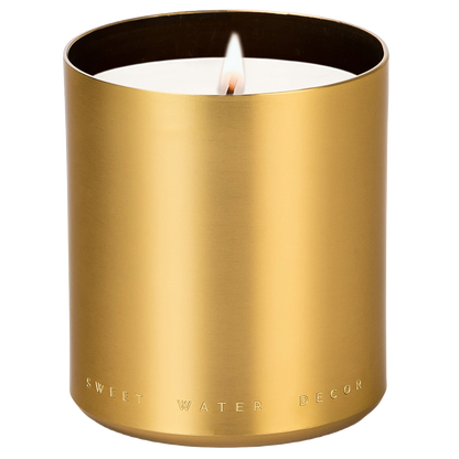 Warm and Cozy 10 oz Soy Candle, Metallic Jar